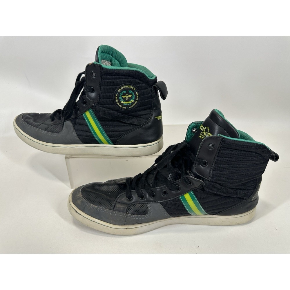 Creative Recreation Solano High Top Sneakers Size 13 Black Green - Picture 7 of 9